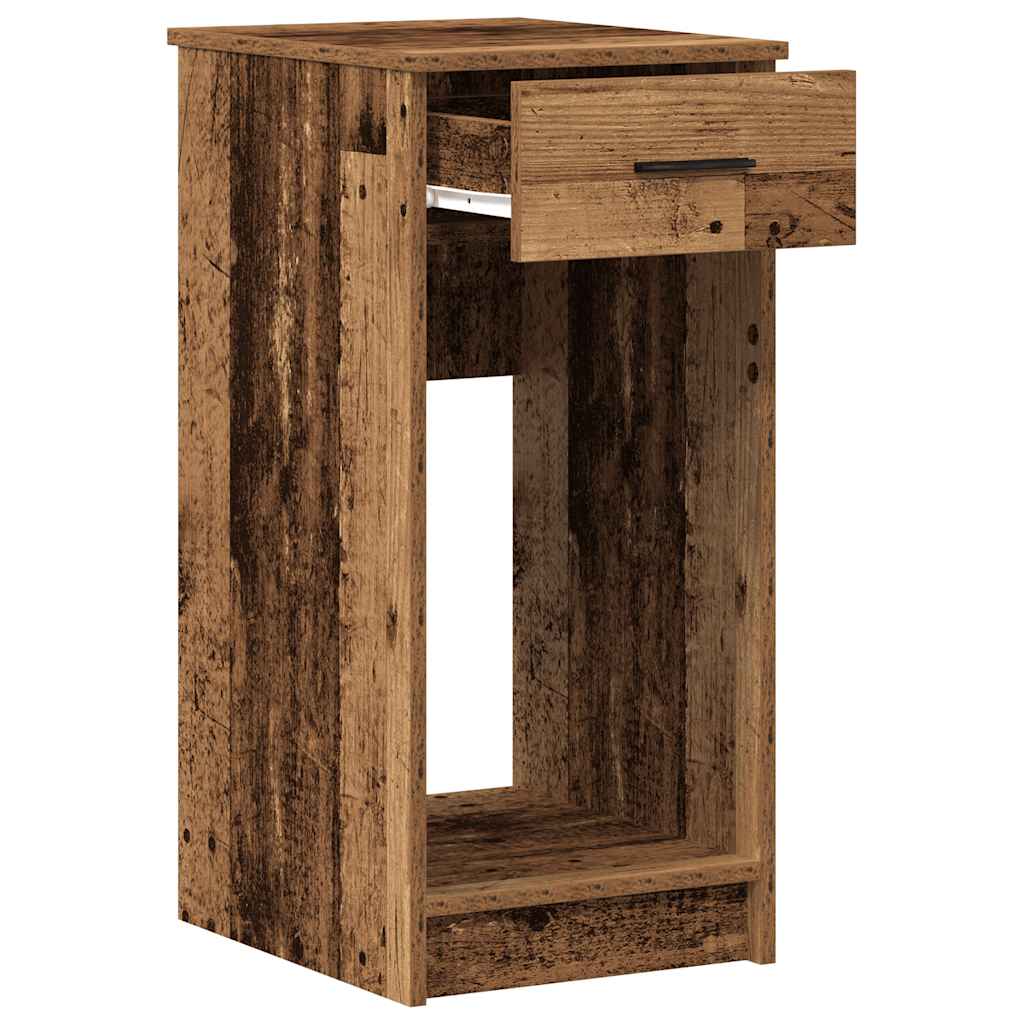 Computer Tower Stand with Drawer Old Wood 35x45x77 cm - Bargainia.com - 