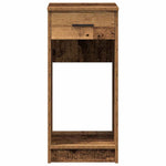 Computer Tower Stand with Drawer Old Wood 35x45x77 cm - Bargainia.com - 
