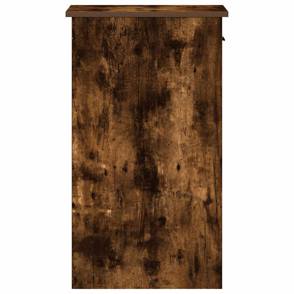 Computer Tower Stand with Drawer Smoked Oak 35x45x77 cm - Bargainia.com - 