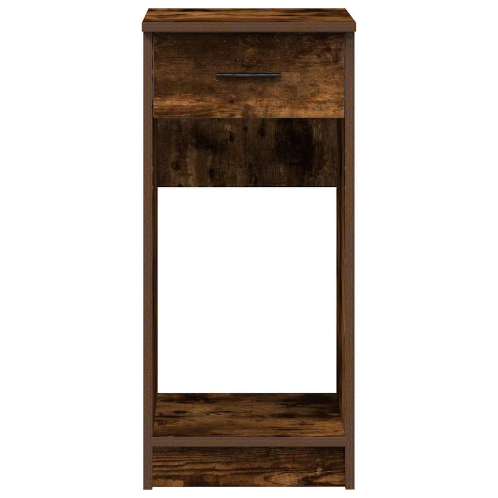 Computer Tower Stand with Drawer Smoked Oak 35x45x77 cm - Bargainia.com - 