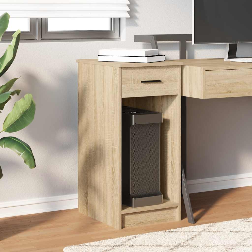 Computer Tower Stand with Drawer Sonoma Oak 35x45x77 cm - Bargainia.com - 