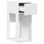 Computer Tower Stand with Drawer White 30x44x74 cm - Bargainia.com - 