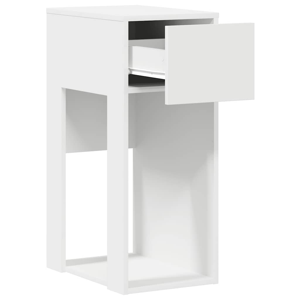 Computer Tower Stand with Drawer White 30x44x74 cm - Bargainia.com - 