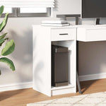 Computer Tower Stand with Drawer White 35x45x77 cm - Bargainia.com - 