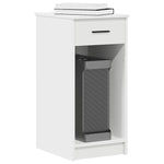 Computer Tower Stand with Drawer White 35x45x77 cm - Bargainia.com - 