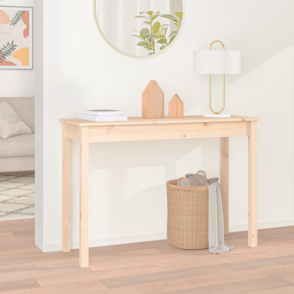 Console Table 110x40x75 cm Solid Wood Pine - Bargainia.com - 