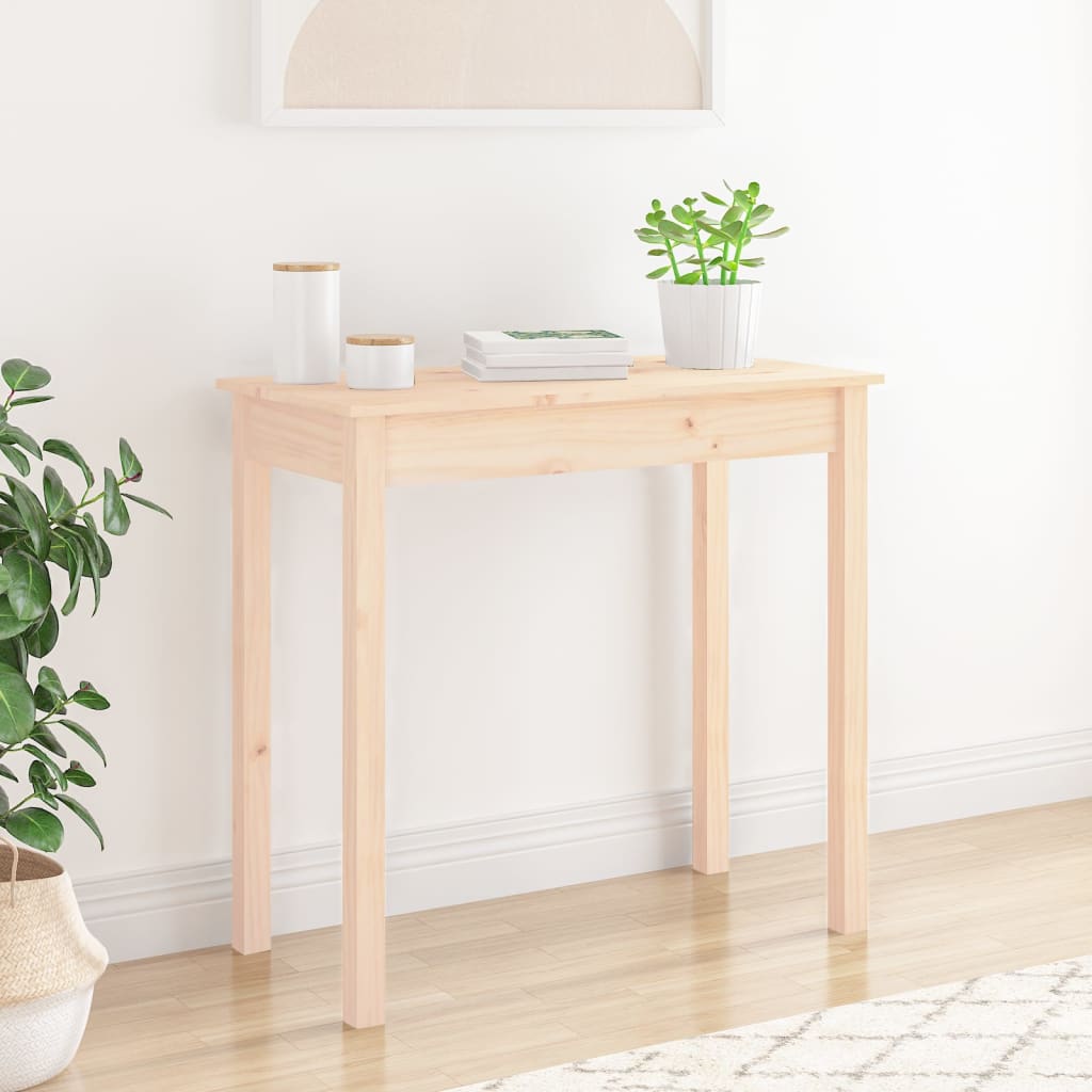 Console Table 80x40x75 cm Solid Wood Pine - Bargainia.com - 