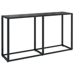 Console Table Black 140x35x75.5cm Tempered Glass - Bargainia.com - 