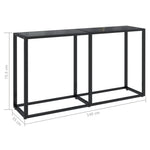 Console Table Black 140x35x75.5cm Tempered Glass - Bargainia.com - 