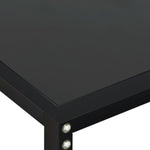 Console Table Black 140x35x75.5cm Tempered Glass - Bargainia.com - 