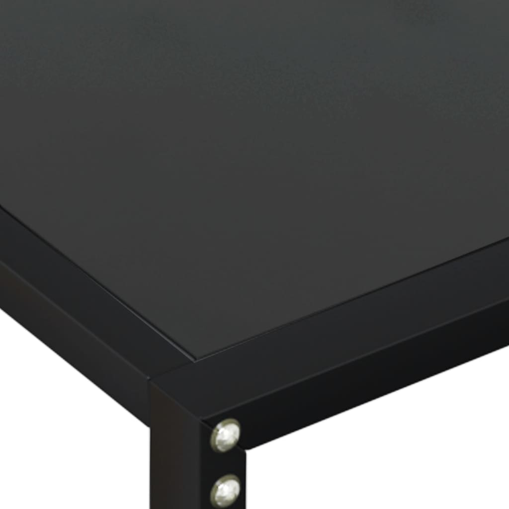 Console Table Black 140x35x75.5cm Tempered Glass - Bargainia.com - 