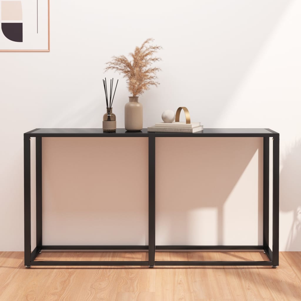 Console Table Black 140x35x75.5cm Tempered Glass - Bargainia.com - 8720286462720 - 331675
