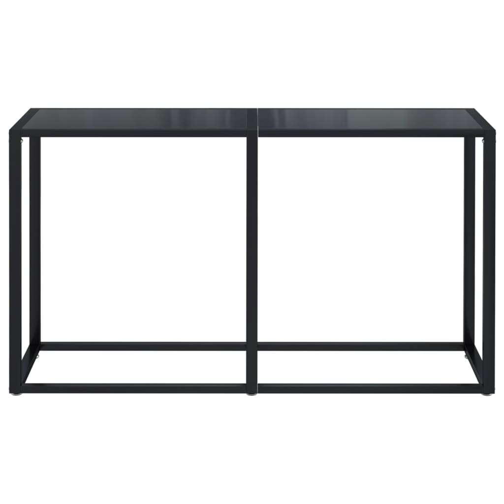 Console Table Black 140x35x75.5cm Tempered Glass - Bargainia.com - 