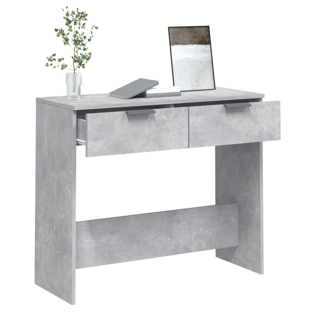 Console Table Concrete Grey 90x36x75 cm Engineered Wood - Bargainia.com - 