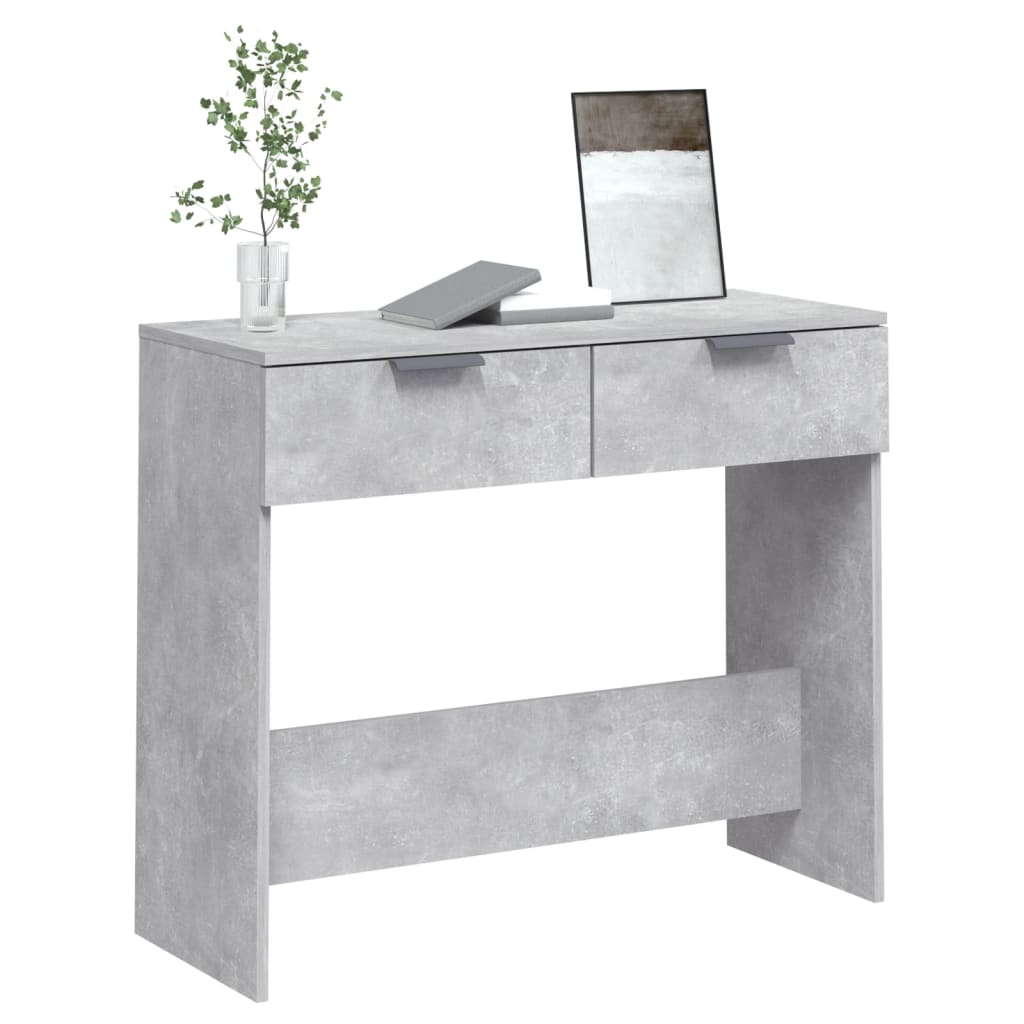 Console Table Concrete Grey 90x36x75 cm Engineered Wood - Bargainia.com - 