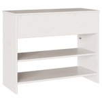 Console Table "DRAMMEN" White 89,5x37x73 cm Solid Wood Pine - Bargainia.com - 