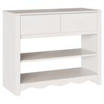 Console Table "DRAMMEN" White 89,5x37x73 cm Solid Wood Pine - Bargainia.com - 