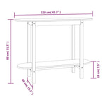 Console Table Grey 110x40x80 cm Solid Wood Pine - Bargainia.com - 