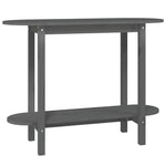 Console Table Grey 110x40x80 cm Solid Wood Pine - Bargainia.com - 