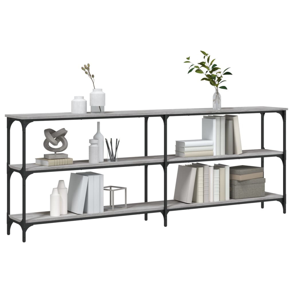 Console Table Grey Sonoma 200x29x75 cm Engineered Wood - Bargainia.com - 