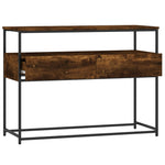 Console Table Smoked Oak 100x40x75 cm Engineered Wood - Bargainia.com - 