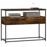 Console Table Smoked Oak 100x40x75 cm Engineered Wood - Bargainia.com - 