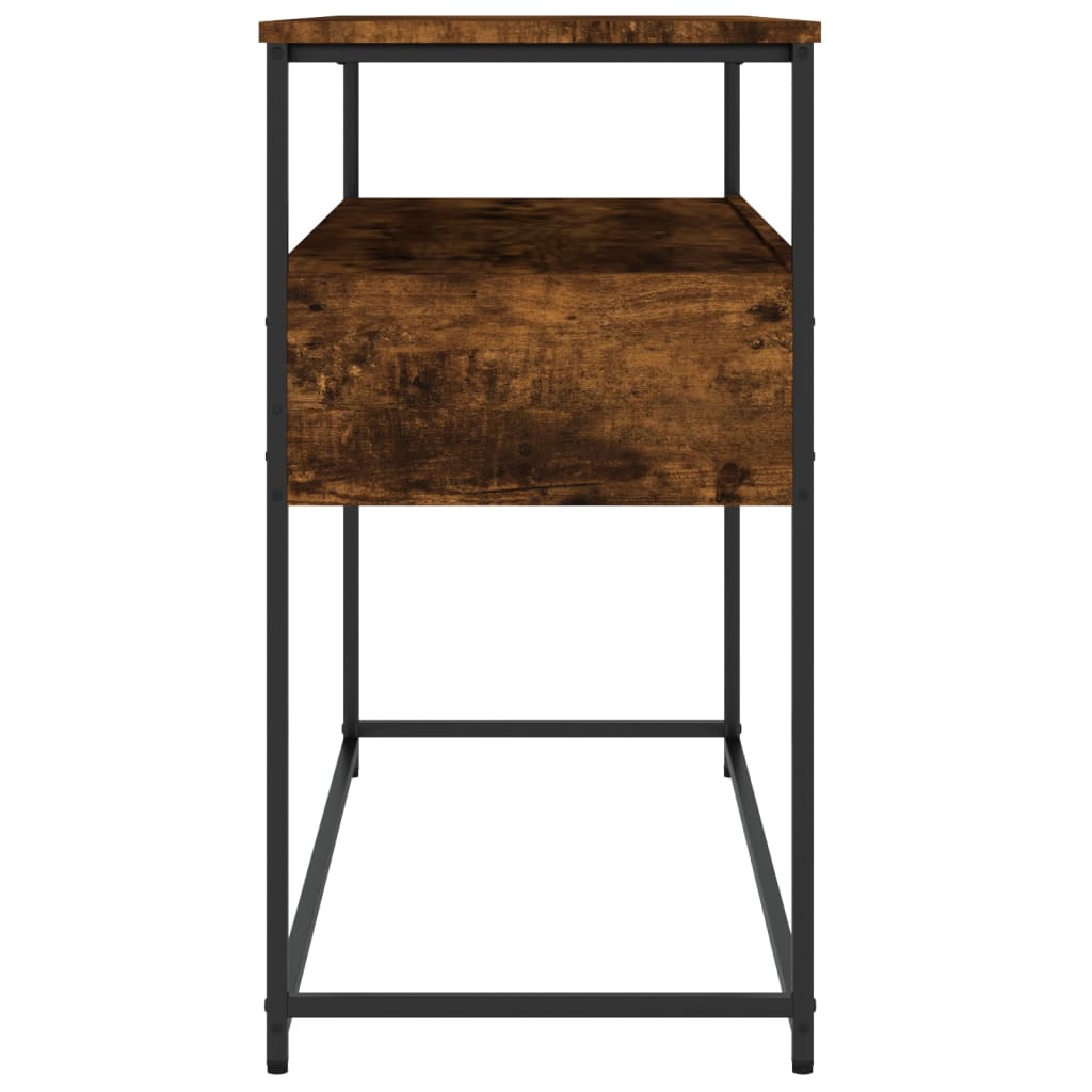 Console Table Smoked Oak 100x40x75 cm Engineered Wood - Bargainia.com - 