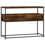 Console Table Smoked Oak 100x40x75 cm Engineered Wood - Bargainia.com - 
