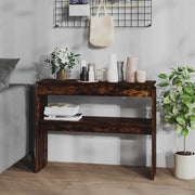 Console Table Smoked Oak 102x30x80 cm Engineered Wood - Bargainia.com - 8720286932810 - 815219