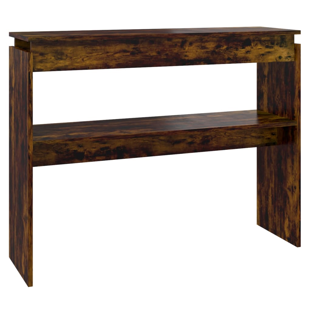 Console Table Smoked Oak 102x30x80 cm Engineered Wood - Bargainia.com - 8720286932810 - 815219
