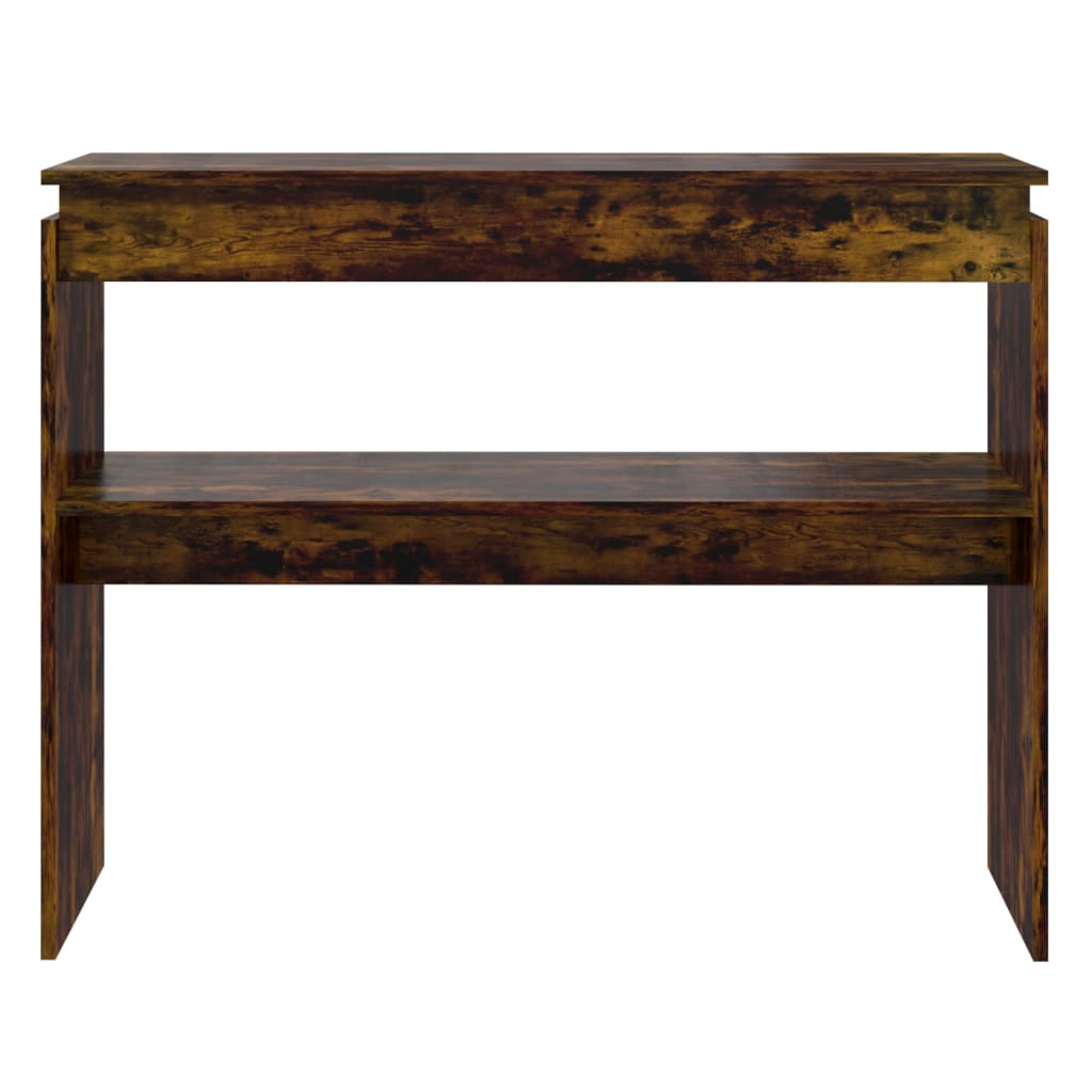 Console Table Smoked Oak 102x30x80 cm Engineered Wood - Bargainia.com - 8720286932810 - 815219