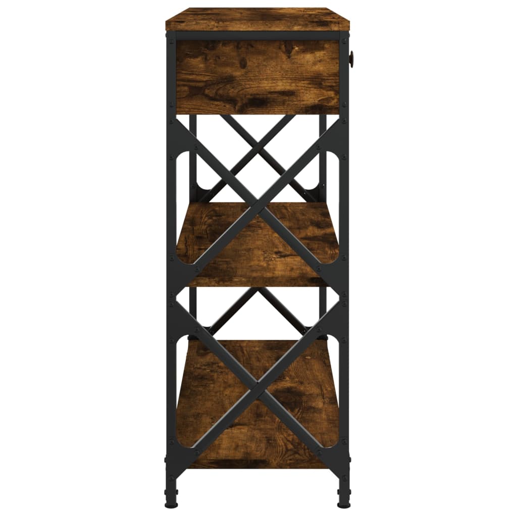 Console Table Smoked Oak 75x28x75 cm Engineered Wood - Bargainia.com - 8720845421489 - 834197