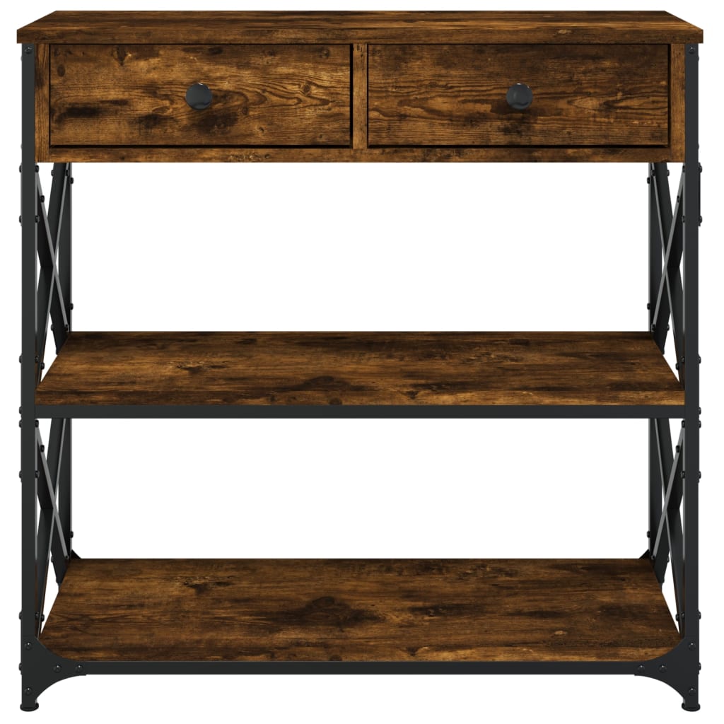 Console Table Smoked Oak 75x28x75 cm Engineered Wood - Bargainia.com - 8720845421489 - 834197