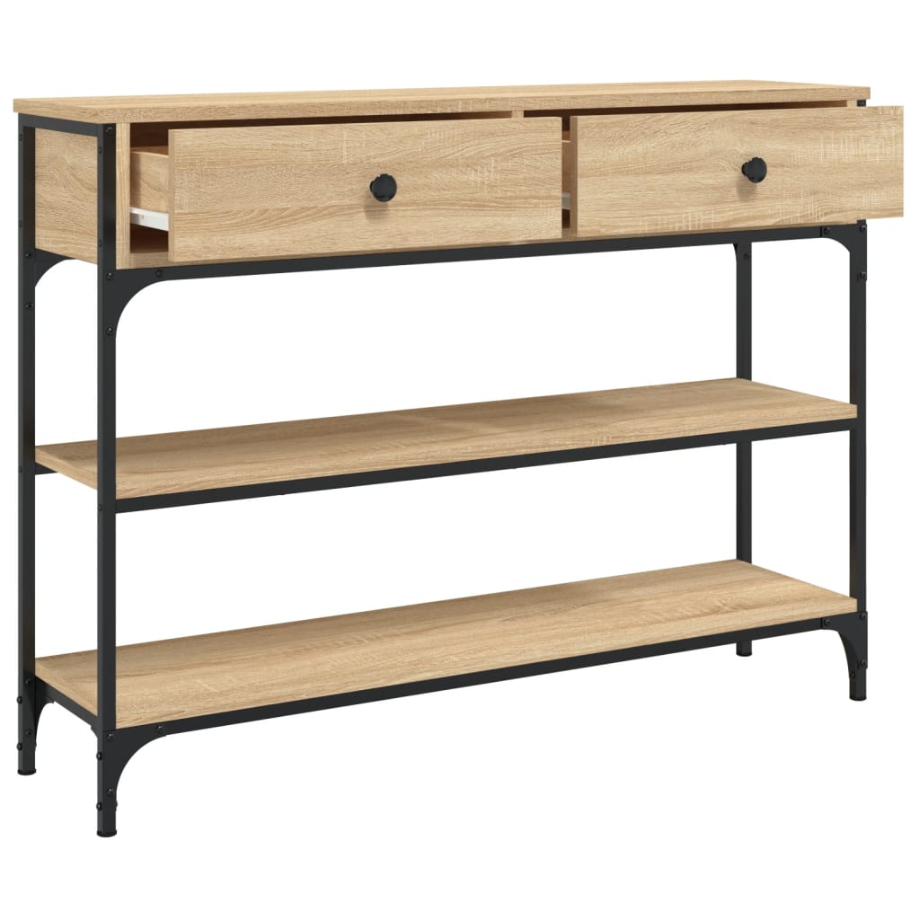 Console Table Sonoma Oak 100x25x75 cm Engineered Wood - Bargainia.com - 8720845421328 - 834181