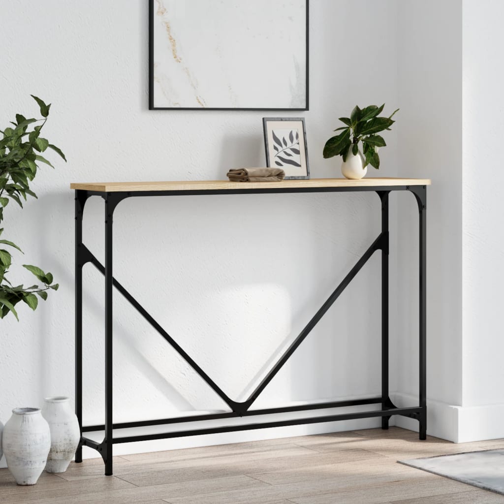 Console Table Sonoma Oak 102x22.5x75 cm Engineered Wood - Bargainia.com - 