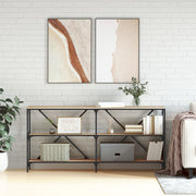 Console Table Sonoma Oak 160x30x75 cm Engineered Wood and Iron - Bargainia.com - 