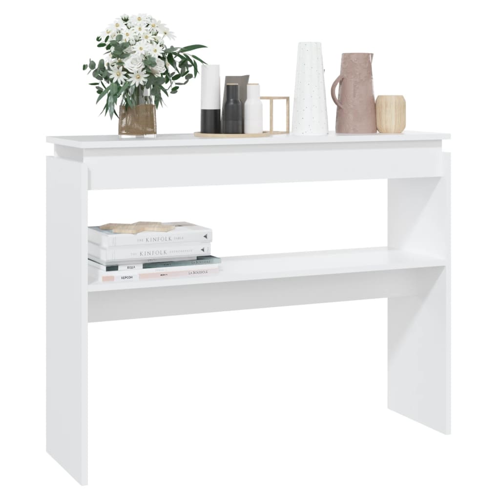 Console Table White 102x30x80 cm Engineered Wood - Bargainia.com - 8720286606636 - 808323