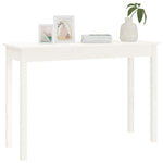 Console Table White 110x40x75 cm Solid Wood Pine - Bargainia.com - 