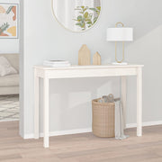 Console Table White 110x40x75 cm Solid Wood Pine - Bargainia.com - 8720287188438 - 814240