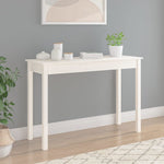 Console Table White 110x40x75 cm Solid Wood Pine - Bargainia.com - 