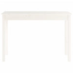 Console Table White 110x40x75 cm Solid Wood Pine - Bargainia.com - 