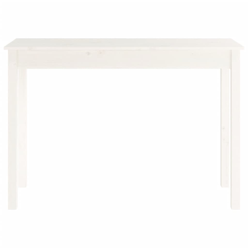 Console Table White 110x40x75 cm Solid Wood Pine - Bargainia.com - 