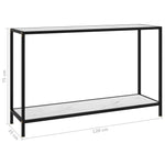 Console Table White 120x35x75 cm Tempered Glass - Bargainia.com - 