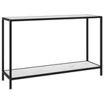 Console Table White 120x35x75 cm Tempered Glass - Bargainia.com - 