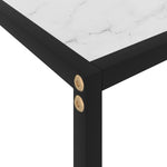 Console Table White 120x35x75 cm Tempered Glass - Bargainia.com - 