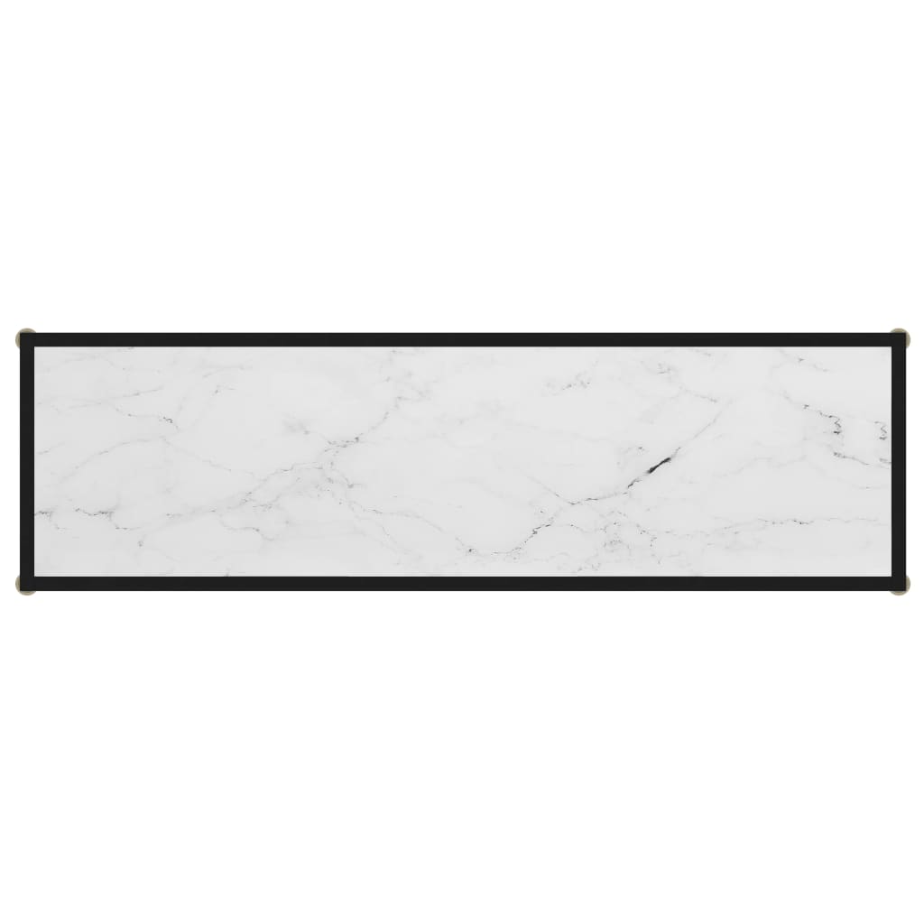 Console Table White 120x35x75 cm Tempered Glass - Bargainia.com - 