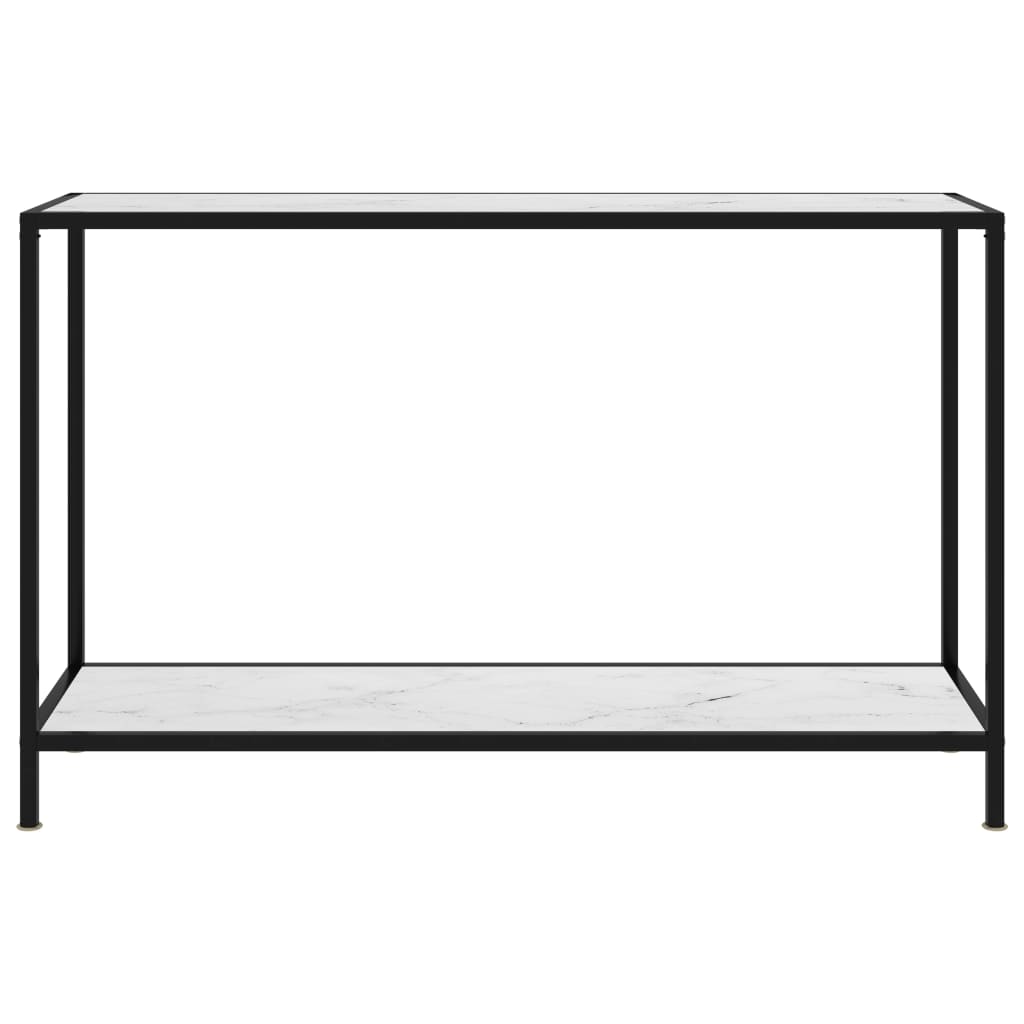 Console Table White 120x35x75 cm Tempered Glass - Bargainia.com - 8720286057698 - 322841