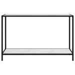 Console Table White 120x35x75 cm Tempered Glass - Bargainia.com - 