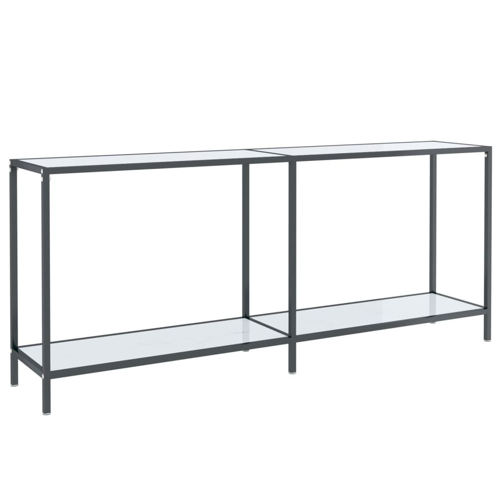 Console Table White 180x35x75.5 cm Tempered Glass - Bargainia.com - 8720286463017 - 331704