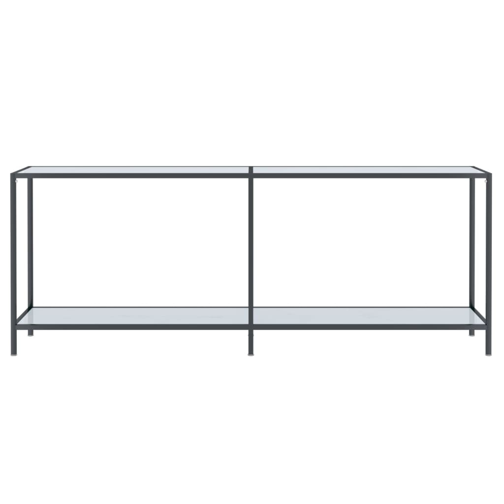 Console Table White 200x35x75.5 cm Tempered Glass - Bargainia.com - 8720286463055 - 331708
